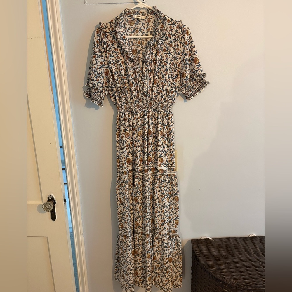 Max Studio Floral Maxi Dress with Ruffles